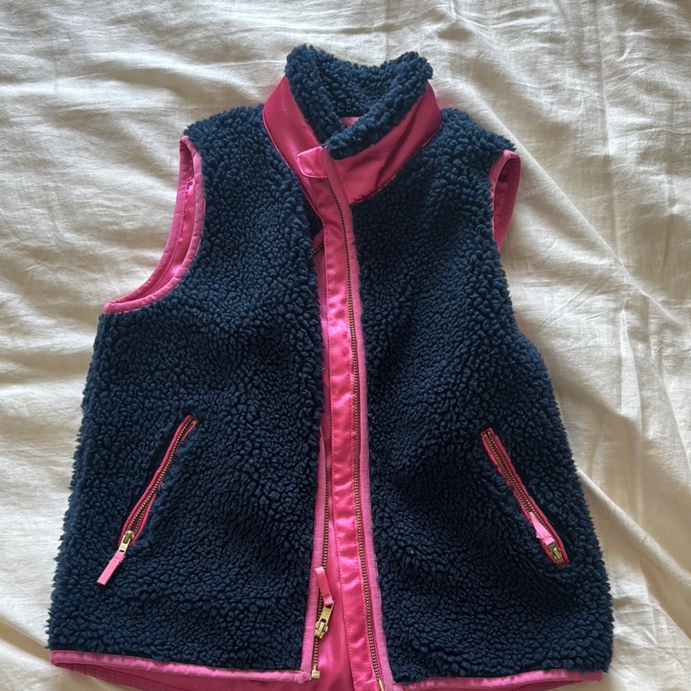 Crewcuts Navy and Pink Kids Vest